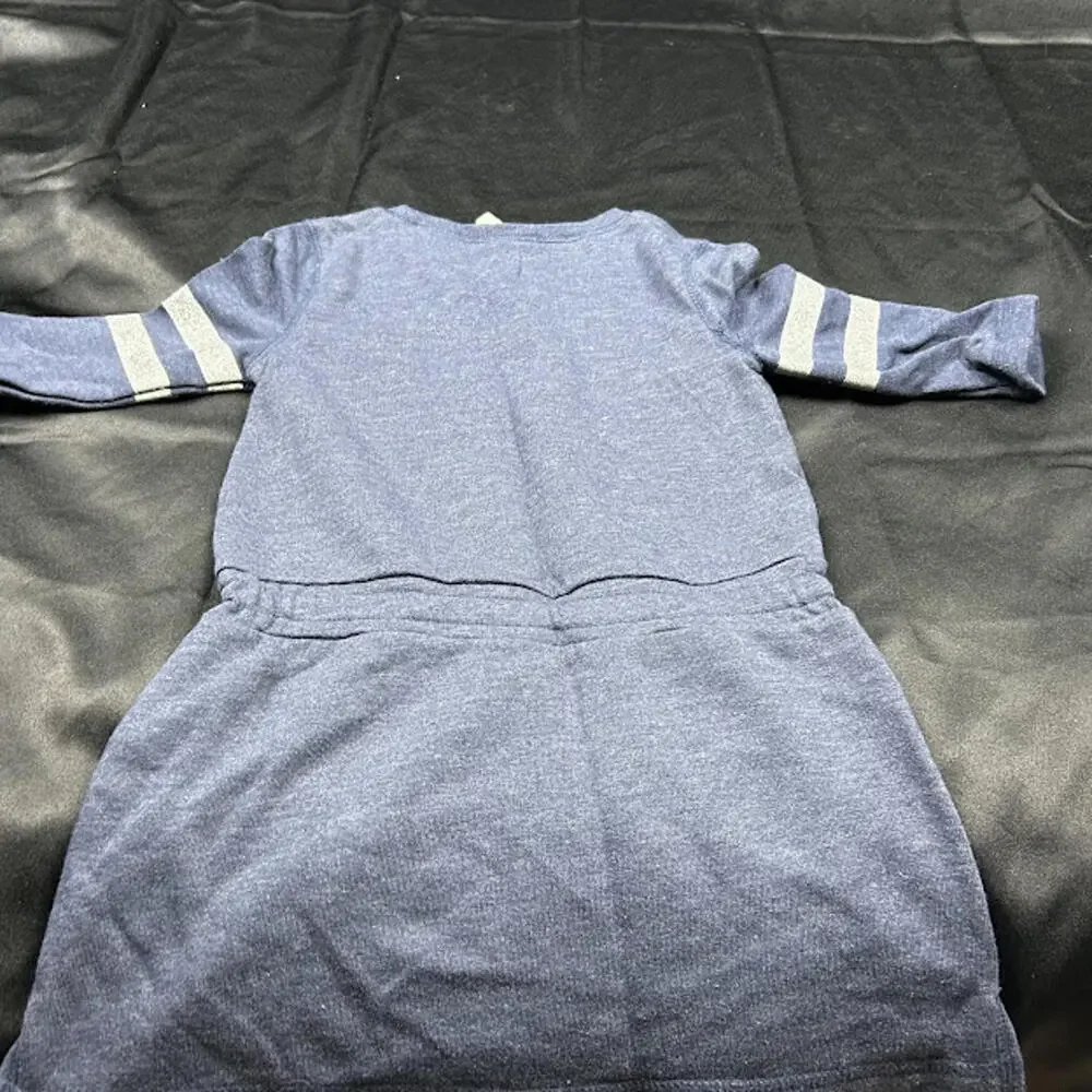 OshKosh B'gosh Girls Blue‎ Silver Long Sleeve Sweater Dress Size 5Y